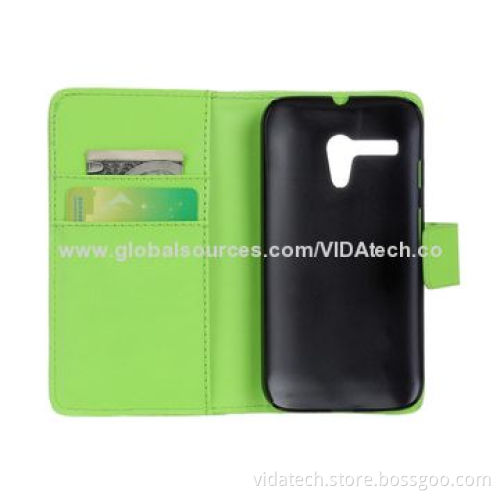 Flip Frosted Leather Case with Credit Card Slot and Holder for Motorola Moto G X1032, Manufacturer